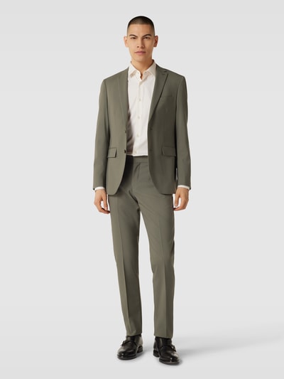 Matinique Slim fit 2-knoops colbert met stretch, model 'George' Kaki - 1