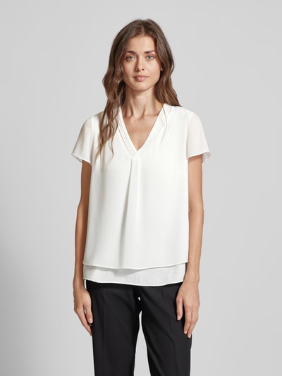 s.Oliver BLACK LABEL Blouseshirt met V-hals Offwhite - 4