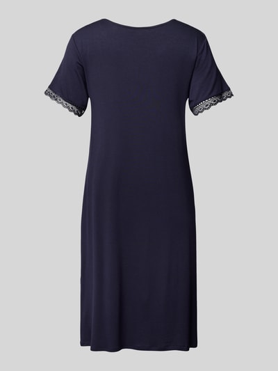 CCDK Copenhagen Nachthemd met V-hals, model 'Jacqueline' Donkerblauw - 3