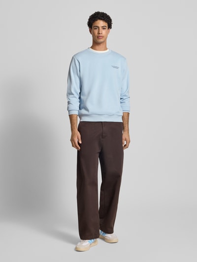 Jack & Jones Sweatshirt mit Label-Print Hellblau 1