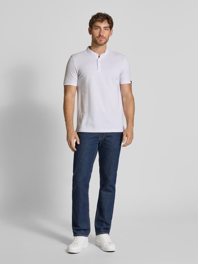 Tom Tailor Denim Regular Fit Poloshirt aus reiner Baumwolle Hellgrau 1