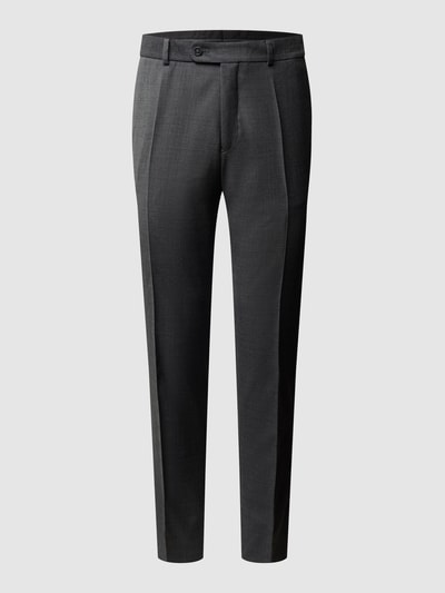 Carl Gross Modern fit pantalon van scheerwol Antraciet - 2