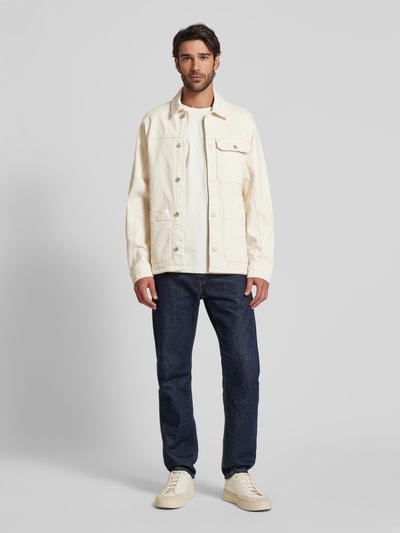 Casual Friday Hemdjacke mit Knopfleiste Offwhite 1