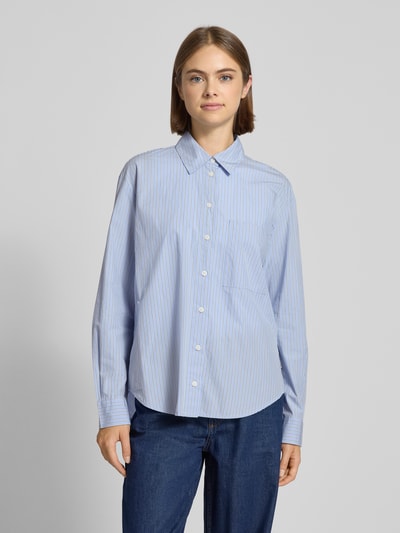 Marc O'Polo Denim Relaxed Fit Langarmbluse aus reiner Baumwolle Bleu 4