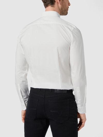 OLYMP No. Six Super slim fit zakelijk overhemd van popeline Ecru - 5