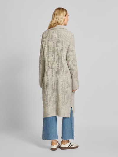 Tom Tailor Loose Fit Cardigan mit recycelter Wolle im Zopfstrickmuster Beige 5