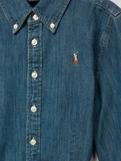 Polo Ralph Lauren Teens Sukienka jeansowa z listwą guzikową Jeansowy niebieski 2