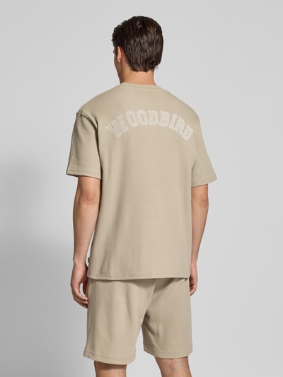 WOODBIRD T-Shirt mit Strukturmuster Modell 'Baine' Taupe 4