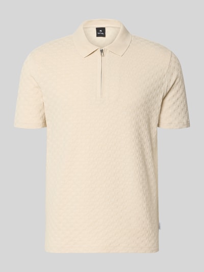 Produktfoto, Regular Fit Poloshirt von Paul Smith in Beige aus reiner Baumwolle mit Polokragen, kurzärmliges Design, fein strukturierte Oberfläche