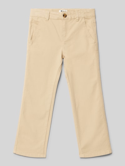 Steiff Regular Fit Stoffhose mit Gürtelschlaufen Khaki 1