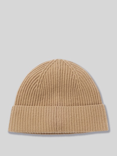 BOSS Beanie van een mix van wol en kasjmier, model 'LEAH' Middenbruin - 3