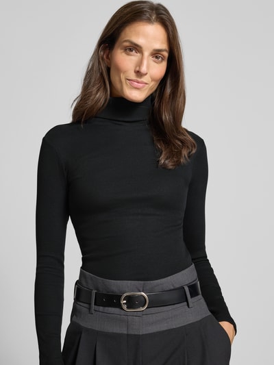 Vero Moda Slim Fit Langarmshirt mit Baumwollanteil Modell 'CHLOE' Black 3