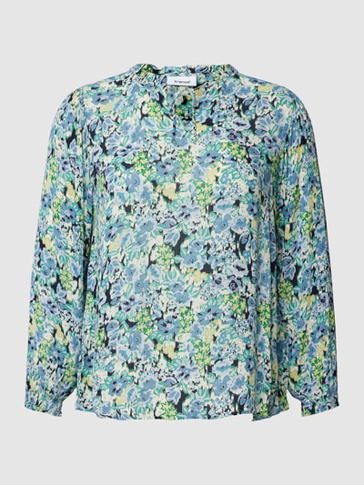 Fransa Plus PLUS SIZE blouse met all-over bloemenmotief Bleu - 2