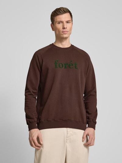 Forét Sweatshirt mit Label-Applikation Modell 'SPRUCE' Mittelbraun 4