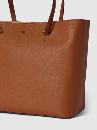 Lauren Ralph Lauren Tote Bag mit Label-Detail Modell 'KARLY' Cognac 3