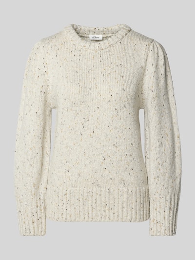 s.Oliver RED LABEL Regular Fit Strickpullover mit Baumwoll-Anteil Offwhite 2