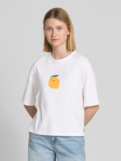 JAKE*S STUDIO WOMAN Oversized T-Shirt mit Motiv-Print Weiss 4