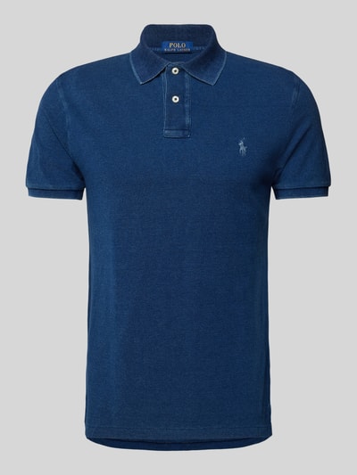 Polo Ralph Lauren Custom slim fit poloshirt met logostitching Marineblauw - 2