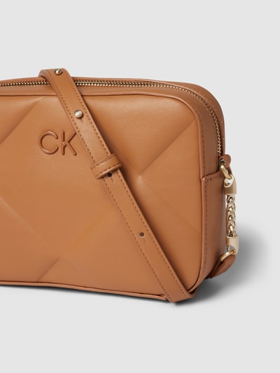 CK Calvin Klein Handtasche in Leder-Optik Modell 'QUILT' Cognac 3