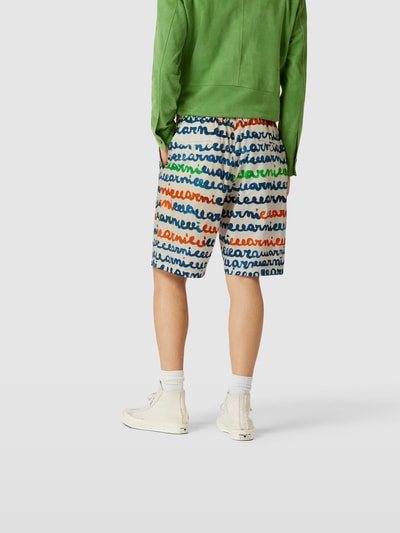 Marni Shorts mit Allover-Logo-Print Hellgelb 5