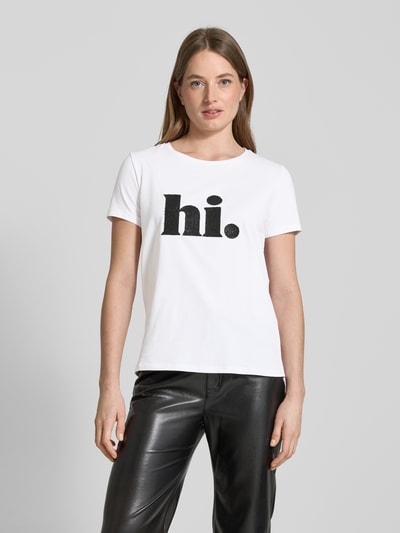 More & More T-Shirt mit Statement-Print Offwhite 4