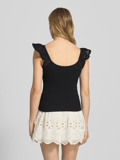 Only Top o kroju slim fit z czystej bawełny model ‘GWEN LIFE’ Czarny 5