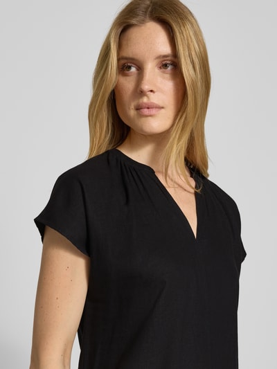 s.Oliver RED LABEL Relaxed fit blousejurk van een mix van linnen en viscose Zwart - 3