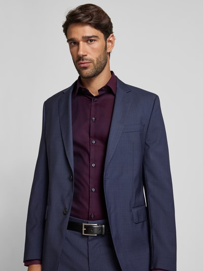 Jake*s Slim Fit Business-Hemd mit Kentkragen Aubergine 3