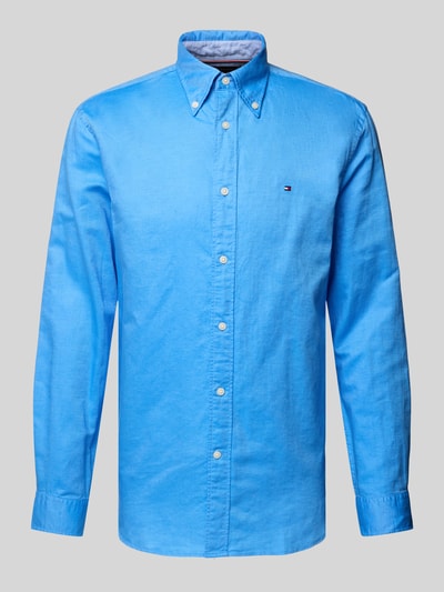 Tommy Hilfiger Regular Fit Freizeithemd aus Baumwoll-Leinen-Mix Royal 2