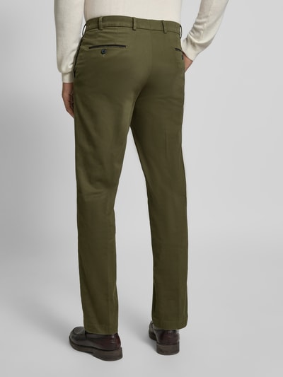 Hiltl Regular Fit Stoffhose mit Bügelfalten Modell 'Peaker' Oliv 5