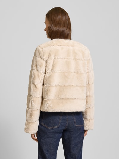 More & More Kurtka ze sztucznego futra ze okrągłym dekoltem Złamany biały 5