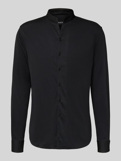 Emporio Armani Slim Fit Freizeithemd mit Stehkragen Black 2