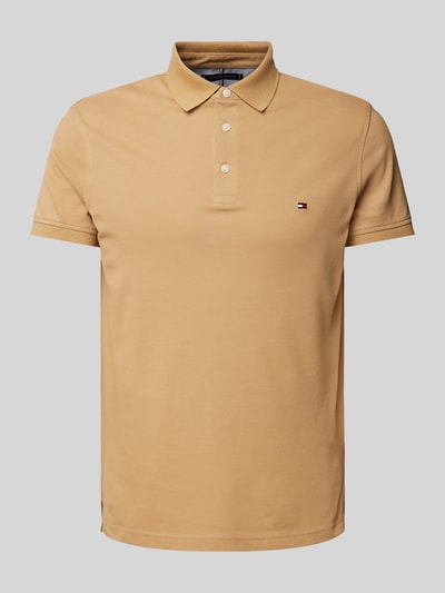 Tommy Hilfiger Koszulka polo o kroju slim fit z wyhaftowanym logo Khaki 2