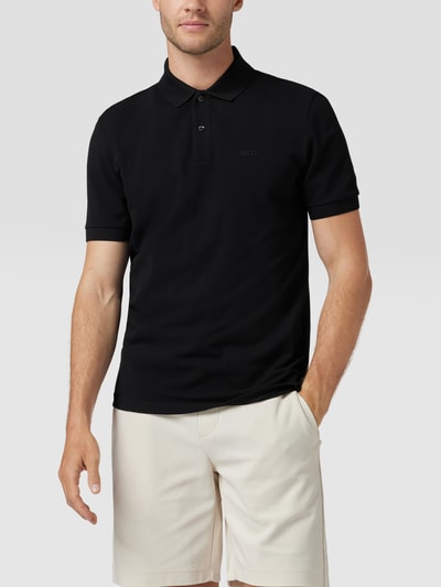 BOSS Poloshirt mit Label-Stitching Modell 'Pallas' Black 4