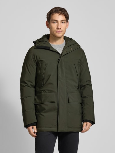 PEAK PERFORMANCE Parka z wpuszczanymi kieszeniami model ‘Ground’ Oliwkowy 4