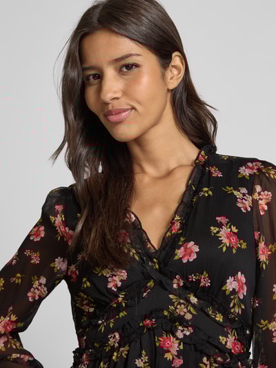 Vero Moda Tailliertes Minikleid mit Volants Modell 'SMILLA' Black 3