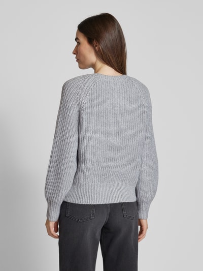 Tom Tailor Denim Regular Fit Strickpullover mit leichten Ballonärmeln Mittelgrau 5