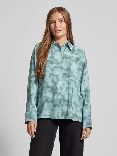 OPUS Regular fit overhemdblouse met manchetten, model 'Falkina' Lichtblauw - 4