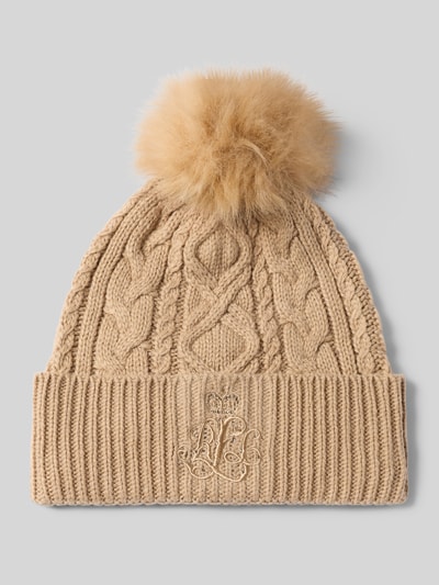 Lauren Ralph Lauren Gebreide muts met wol Camel - 1