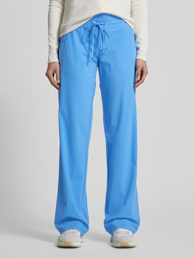 Raffaello Rossi Straight leg sweatpants met elastische band, model 'CANDICE' Oceaanblauw - 4