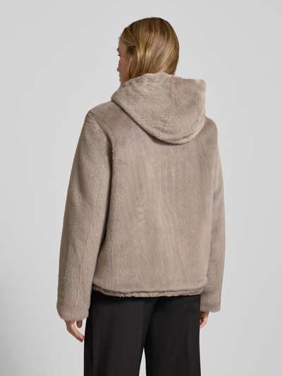 WHITE LABEL Jacke mit Kunstfellbesatz Taupe 5