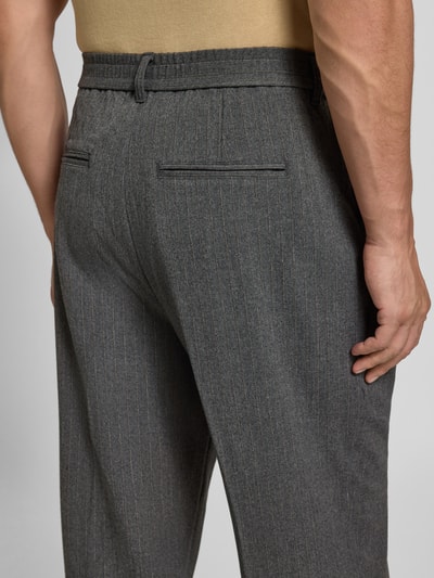 Casual Friday Straight Leg Stoffhose mit Bundfalten Modell 'Grant' Dunkelgrau 3