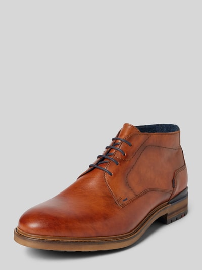 Lloyd Leren derbyschoenen met siernaden, model 'HENGELO' Cognac - 1