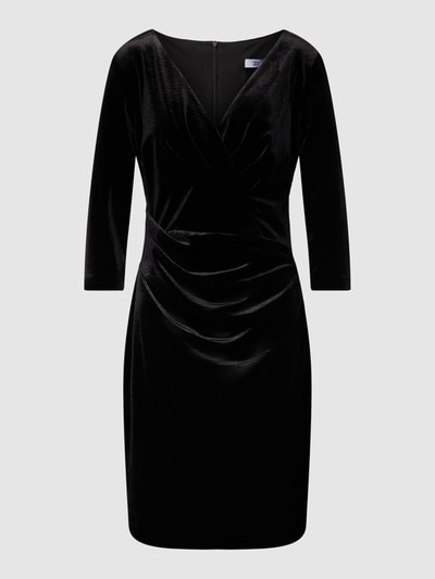 Paradi Knielanges Cocktailkleid in Wickel-Optik Black 1