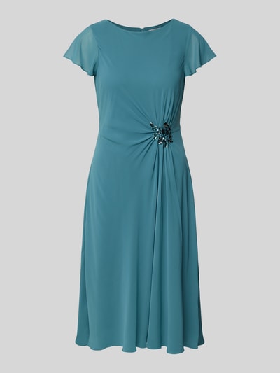 Christian Berg Cocktail Cocktailkleid mit Ziersteinbesatz Smaragd Melange 2