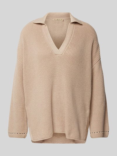 Smith and Soul Gebreide pullover met V-hals Beige - 2