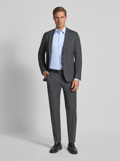 ETERNA Modern Fit Businesshemd mit Knopfleiste Bleu 1