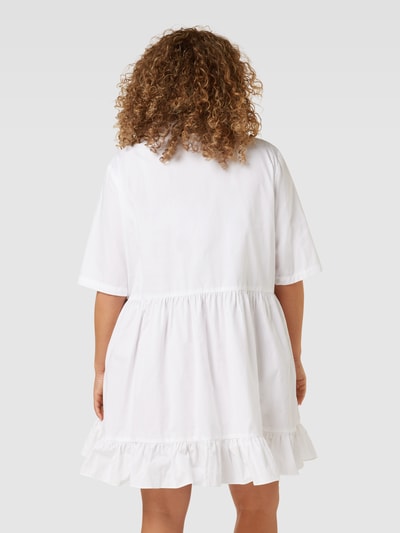 Tommy Jeans Curve Sukienka koszulowa PLUS SIZE z kołnierzykiem model ‘POPLIN’ Biały 5