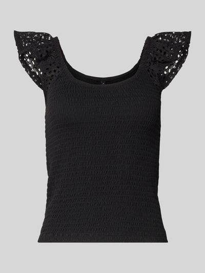 Only Top o kroju slim fit z czystej bawełny model ‘GWEN LIFE’ Czarny 2