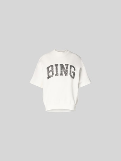 Anine Bing Oversized T-Shirt mit Label-Print Offwhite 2